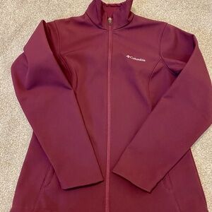 Ladies Jacket Lightweight Softshell Columbia Size Small Purple